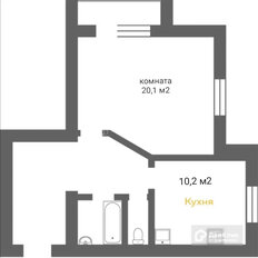 Квартира 49,7 м², 1-комнатная - изображение 1