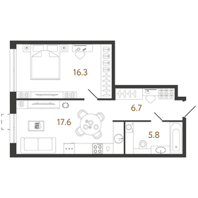 46,2 м², 2-комнатная квартира 8 400 000 ₽ - изображение 104