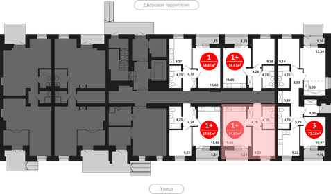 Квартира 34,7 м², 1-комнатная - изображение 2