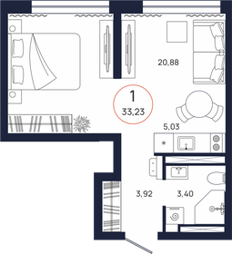 40 м², 1-комнатная квартира 4 650 000 ₽ - изображение 85