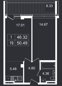 48,9 м², 2-комнатные апартаменты 14 259 501 ₽ - изображение 14