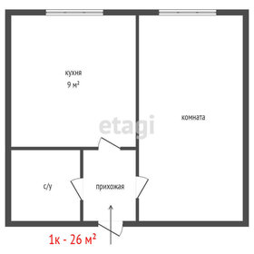 Квартира 26 м², 1-комнатная - изображение 5