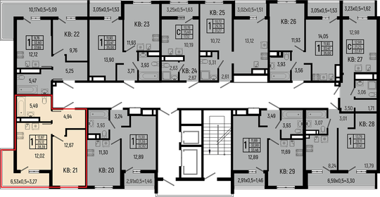 50,5 м², 2-комнатная квартира 10 350 000 ₽ - изображение 73