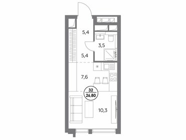 27,6 м², квартира-студия 14 904 000 ₽ - изображение 31