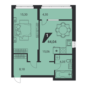 49,8 м², 1-комнатная квартира 6 922 200 ₽ - изображение 41