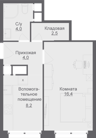 Квартира 35,1 м², 1-комнатные - изображение 1