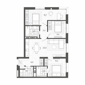 Квартира 80,5 м², 4-комнатная - изображение 1