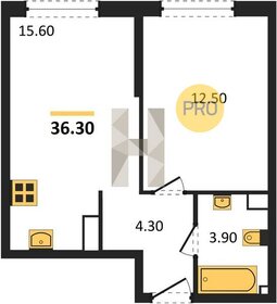 Квартира 36,3 м², 1-комнатная - изображение 1