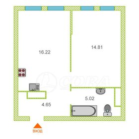 Квартира 40,7 м², 1-комнатная - изображение 1