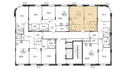 Квартира 47 м², 1-комнатная - изображение 2