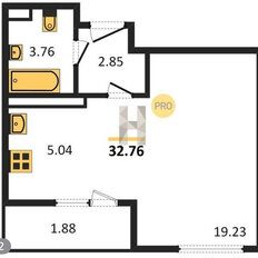 Квартира 32,8 м², студия - изображение 3