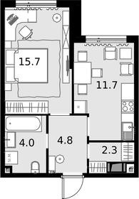 Квартира 38,5 м², 1-комнатная - изображение 1