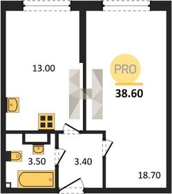 Квартира 38,6 м², 1-комнатная - изображение 1