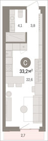 Квартира 33,2 м², студия - изображение 1