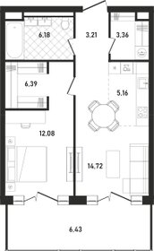 57,4 м², 2-комнатные апартаменты 34 500 000 ₽ - изображение 88