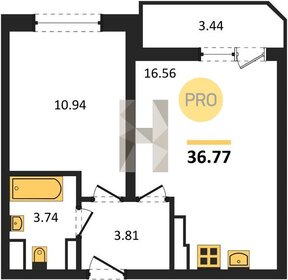 Квартира 36,8 м², 1-комнатная - изображение 1