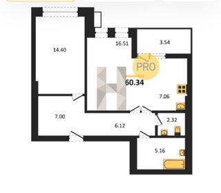 54,5 м², 2-комнатная квартира 5 600 000 ₽ - изображение 45