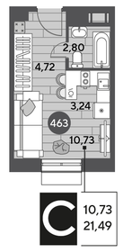 21,1 м², квартира-студия 6 700 000 ₽ - изображение 83