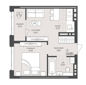 Квартира 31,3 м², 1-комнатная - изображение 1