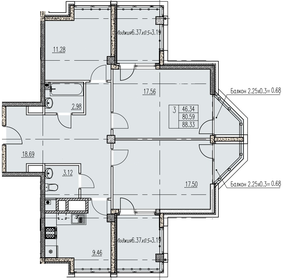 97,7 м², 3-комнатная квартира 23 457 600 ₽ - изображение 22