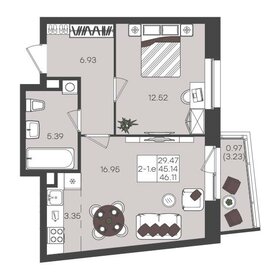 Квартира 46,1 м², 2-комнатная - изображение 1