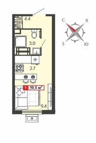 19,5 м², квартира-студия 1 955 850 ₽ - изображение 108