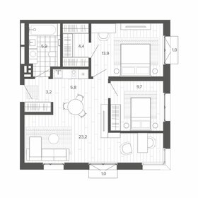 66,3 м², 3-комнатная квартира 10 191 000 ₽ - изображение 11