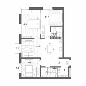 82,5 м², 4-комнатная квартира 12 676 000 ₽ - изображение 12