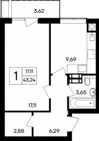 43,2 м², 1-комнатная квартира 4 972 600 ₽ - изображение 12