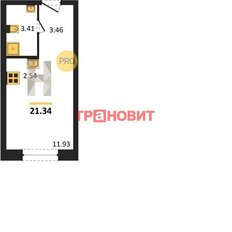 Квартира 21,3 м², студия - изображение 2