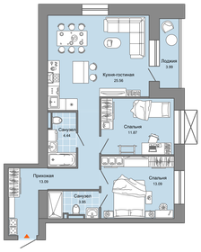 Квартира 48 м², 2-комнатная - изображение 1