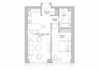 54 м², 2-комнатная квартира 33 216 150 ₽ - изображение 21