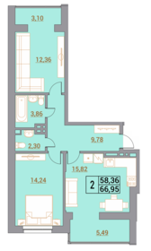 74 м², 2-комнатная квартира 10 250 000 ₽ - изображение 8