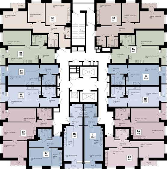 63,5 м², 2-комнатная квартира 9 300 000 ₽ - изображение 121