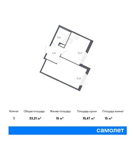 Квартира 33,2 м², 1-комнатная - изображение 1