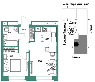 30,8 м², 2-комнатная квартира 3 450 000 ₽ - изображение 87