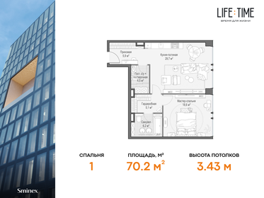 71,3 м², 2-комнатные апартаменты 68 000 000 ₽ - изображение 103