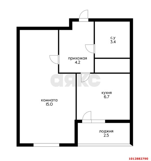 32 м², 1-комнатная квартира 3 120 000 ₽ - изображение 1