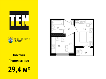 30,7 м², 1-комнатная квартира 4 992 127 ₽ - изображение 8