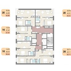 Квартира 46,9 м², 2-комнатная - изображение 3
