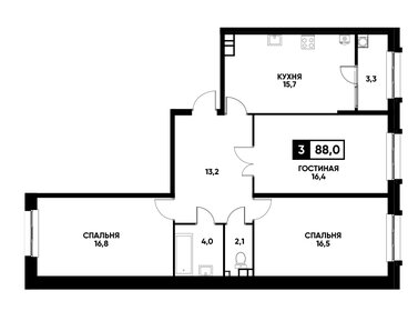 88 м², 3-комнатная квартира 7 752 800 ₽ - изображение 22