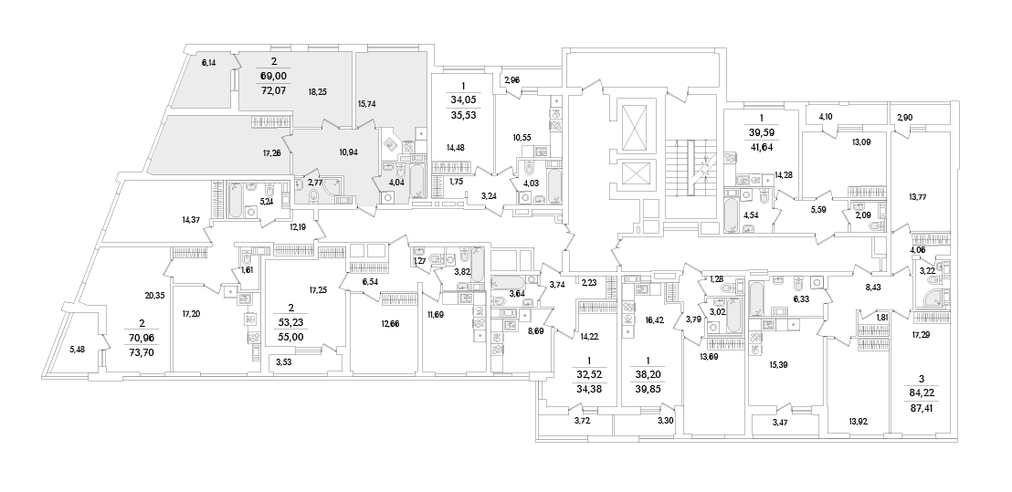88,3 м², 3-комнатная квартира 24 903 794 ₽ - изображение 26