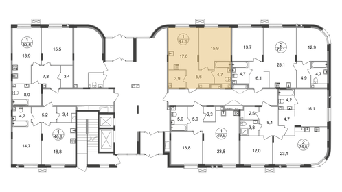 23 м², квартира-студия 6 000 000 ₽ - изображение 75