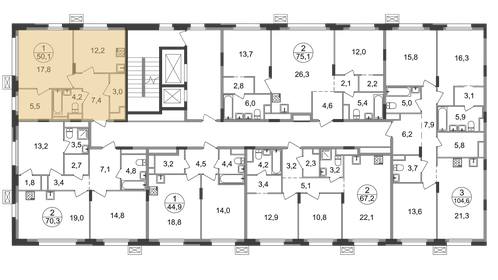 Квартира 50,1 м², 1-комнатная - изображение 2