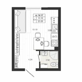 24 м², квартира-студия 3 390 000 ₽ - изображение 28
