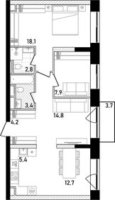 Квартира 70,3 м², 2-комнатная - изображение 1