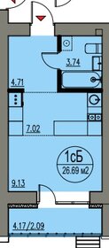 Квартира 26,7 м², студия - изображение 1
