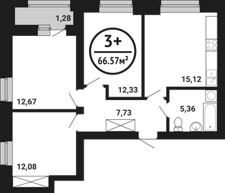 76 м², 3-комнатная квартира 11 950 000 ₽ - изображение 85