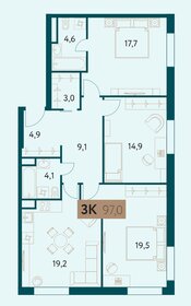 Квартира 103 м², 3-комнатная - изображение 1