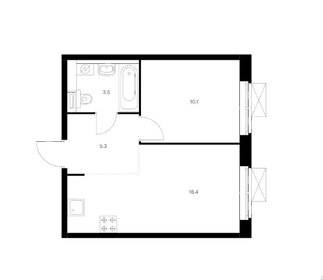 Квартира 35,3 м², 1-комнатная - изображение 1